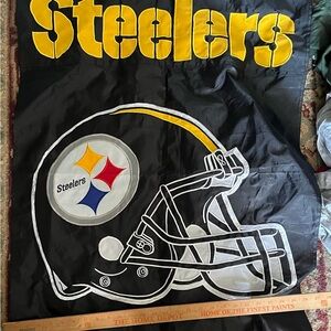 Dual sided Pittsburgh Steelers flag . Very good used condition.